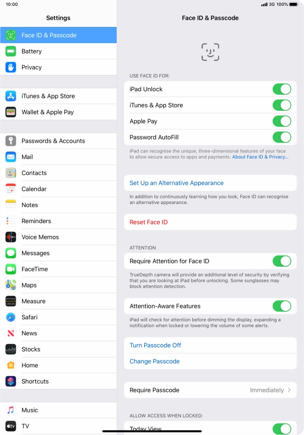 Press the indicator next to 