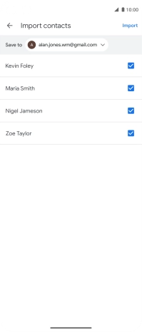Press the fields next to the required contacts to select them.