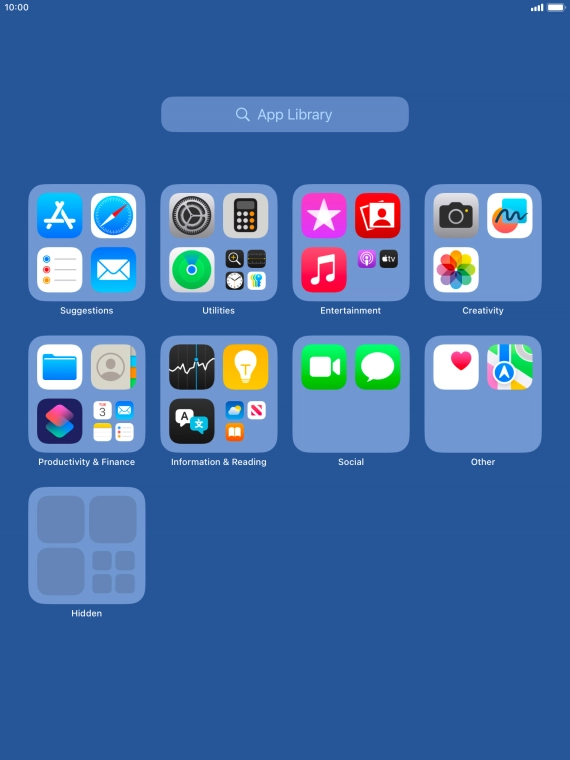 The app is now placed in the Hidden folder in the App Library.