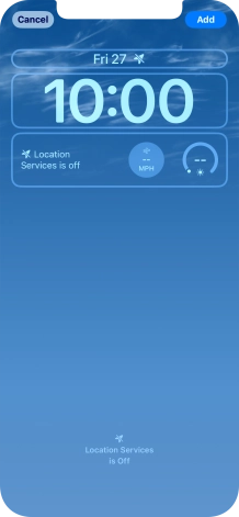 To customise the way the lock screen date is displayed, press the date widget and follow the instructions on the screen to select the required widget display mode.