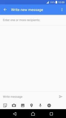 Press the search field and key in the first letters of the recipient's name.