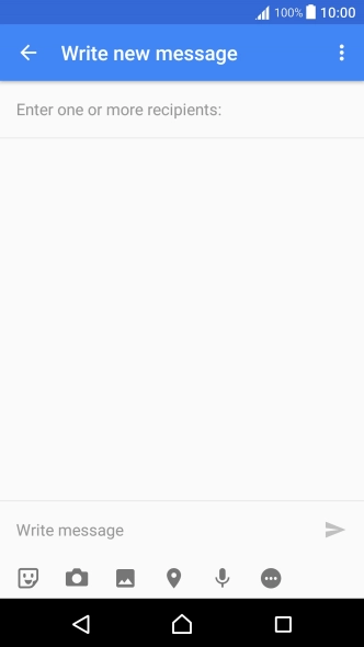 Press the search field and key in the first letters of the recipient's name.