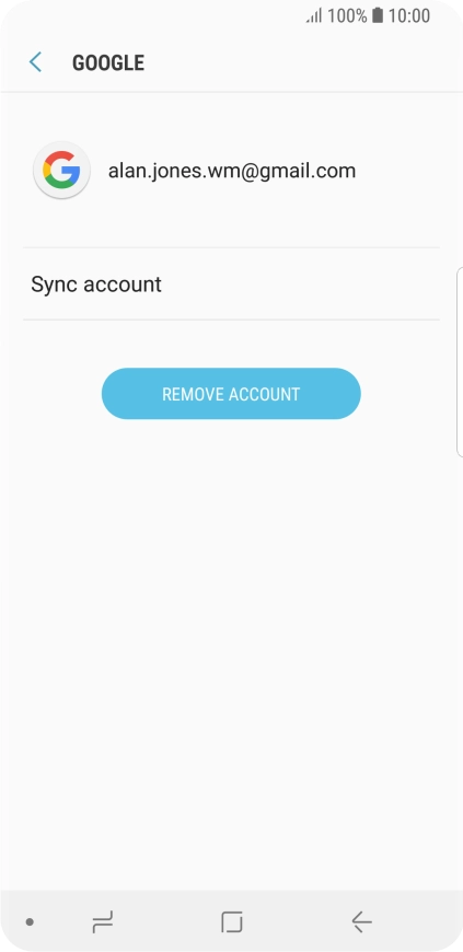 Press Sync account.