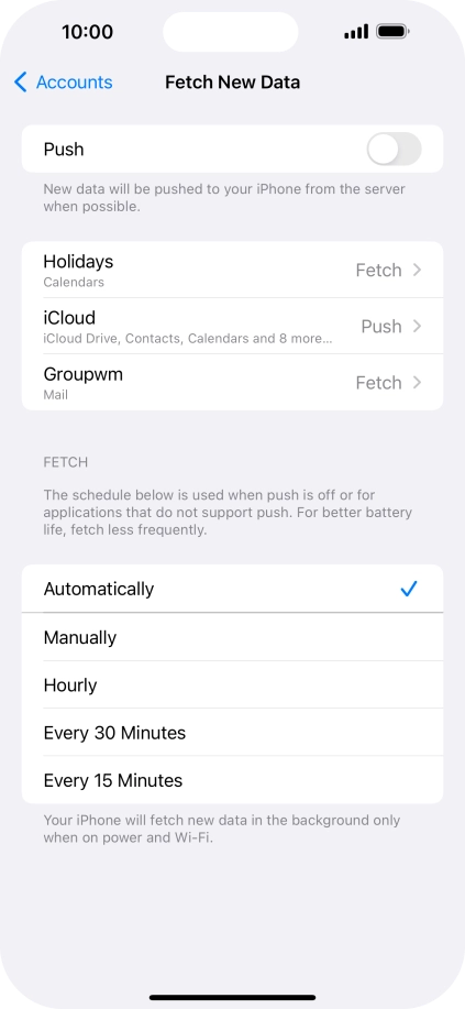 Press the indicator next to 