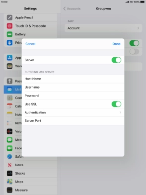Press the indicator next to 