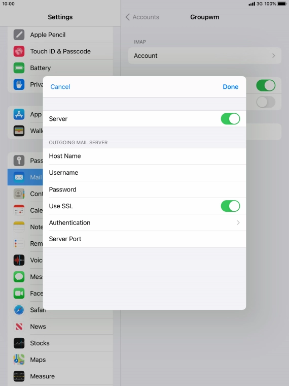 Press the indicator next to 