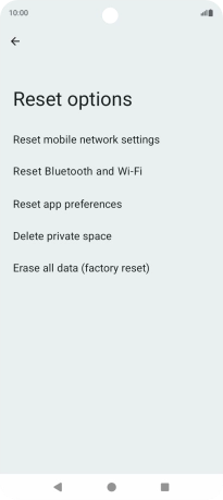 Press Reset mobile network settings.