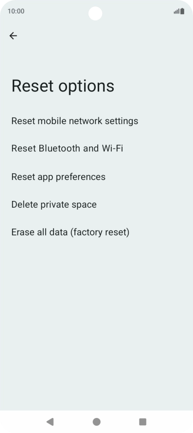 Press Reset mobile network settings.