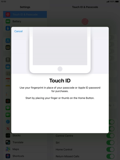 Press follow screen instructions. If you haven't previously selected a lock code, key in a code of your own choice twice.