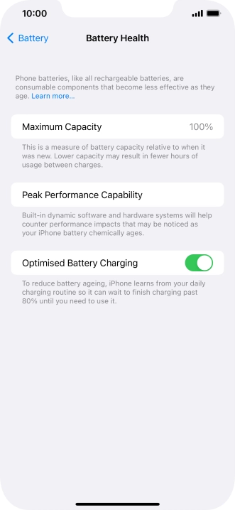 Press the indicator next to 