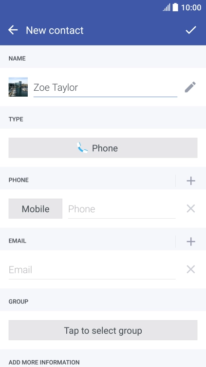 Press the field below 