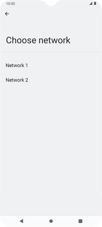 Press the required network.