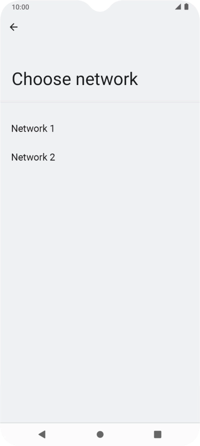 Press the required network.
