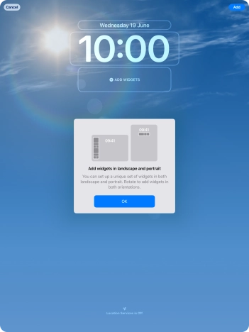 To customise the way the lock screen date is displayed, press the date widget and follow the instructions on the screen to select the required widget display mode.