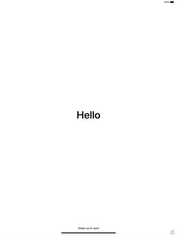 Slide your finger upwards starting from the bottom of the screen.