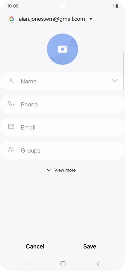Press Name and key in the required name.