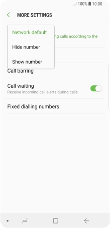 Press Show number to turn on caller identification.