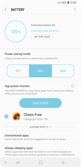 Press the Home key to return to the home screen.