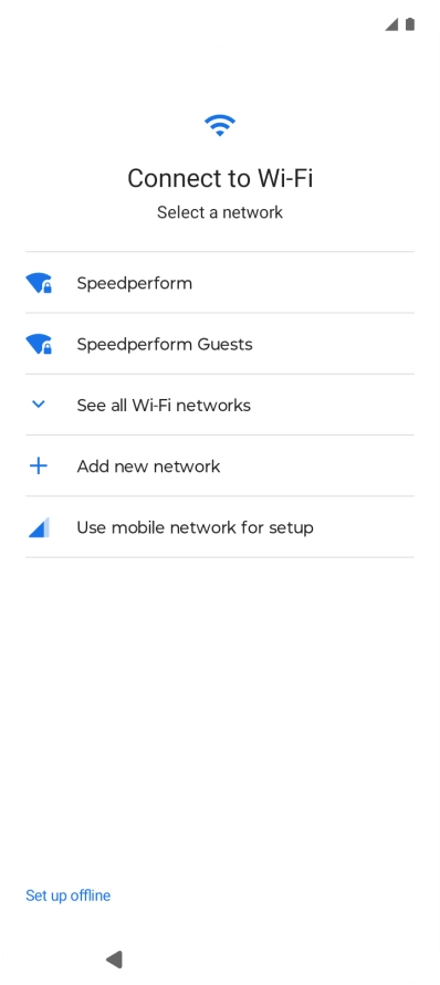 Press the required Wi-Fi network.