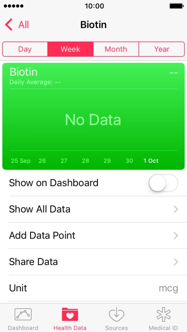Press Add Data Point and follow the instructions on the screen to key in the required information.