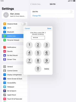 Key in your PIN and press Done.