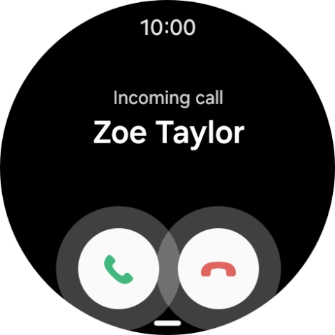 Press the accept call icon and slide your finger upwards to answer the call.