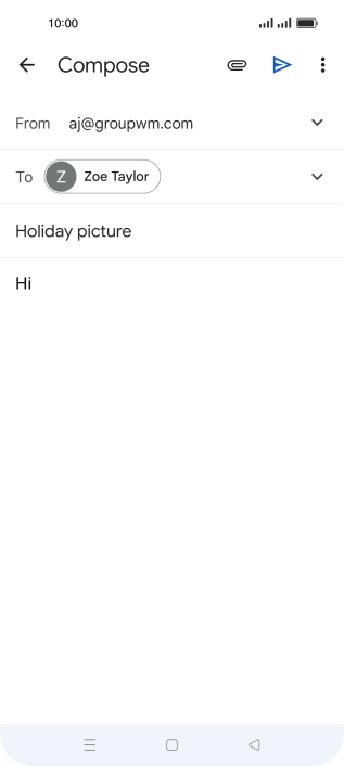 Press the attachment icon.