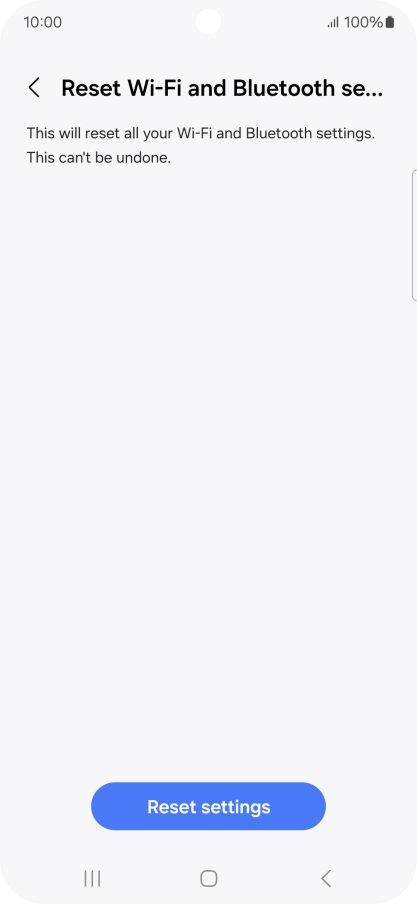 Press Reset settings.