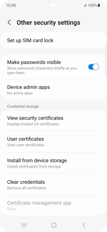 Press Set up SIM card lock.