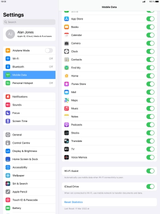 Press the indicator next to 