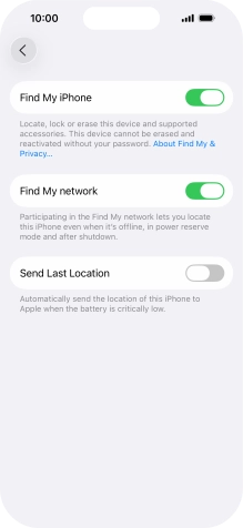 Press the indicator next to 