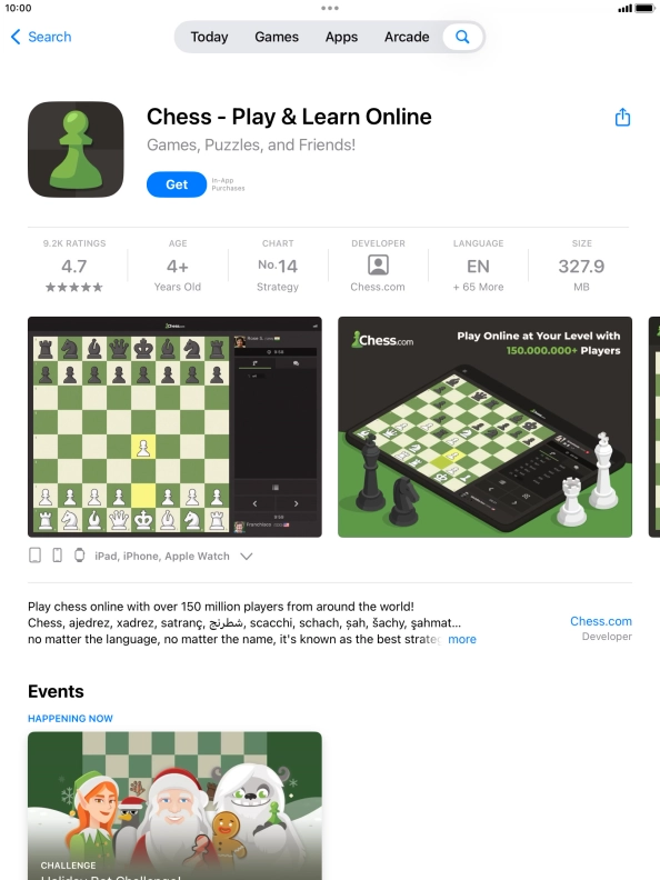 Press Get and follow the instructions on the screen to install the app.