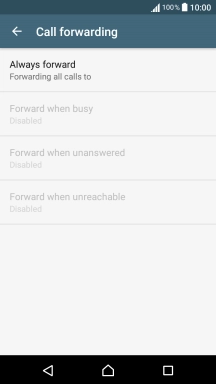 Press the required divert type.