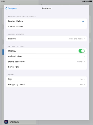 Press the indicator next to 