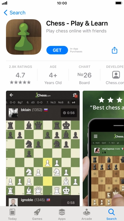 Press GET and follow the instructions on the screen to install the app.
