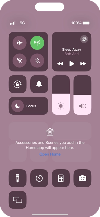 Press the sound mode icon to turn silent mode on or off.