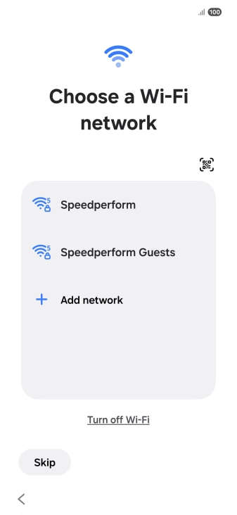 Press the required Wi-Fi network.