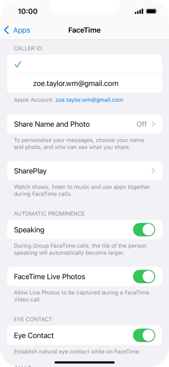 Press the required setting below 