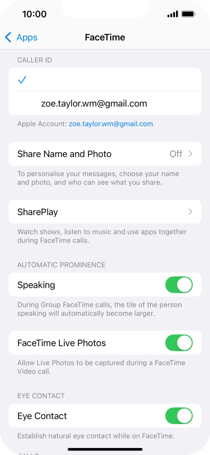 Press the required setting below 