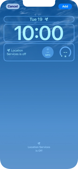 To customise the way the lock screen date is displayed, press the date widget and follow the instructions on the screen to select the required widget display mode.