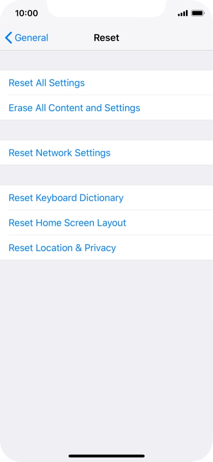 Press Reset All Settings.
