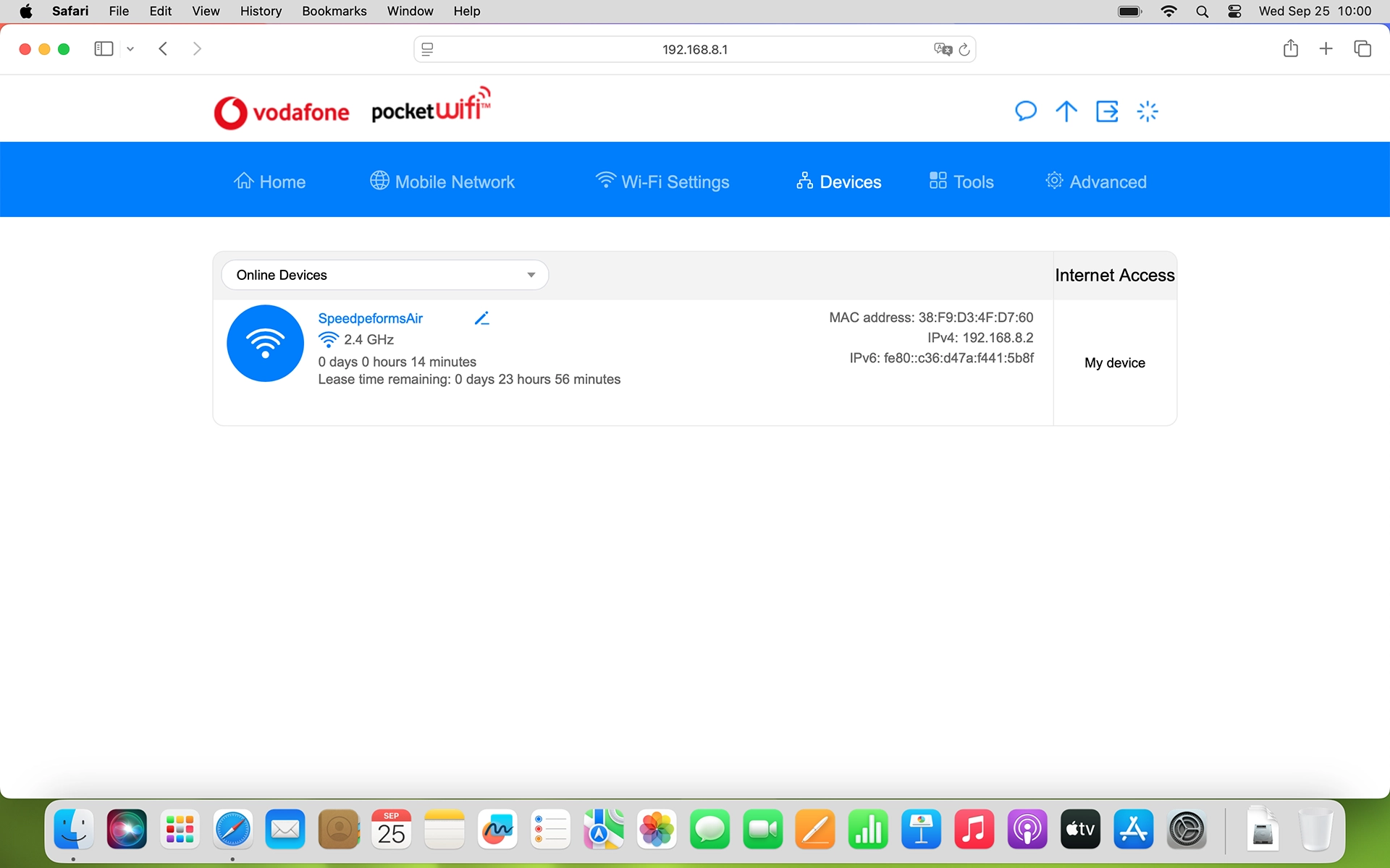 In Devices, you can see a list of devices connected to your router.