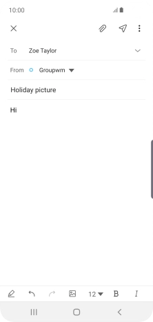 Press the attachment icon.