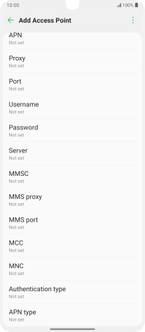 Press Authentication type.