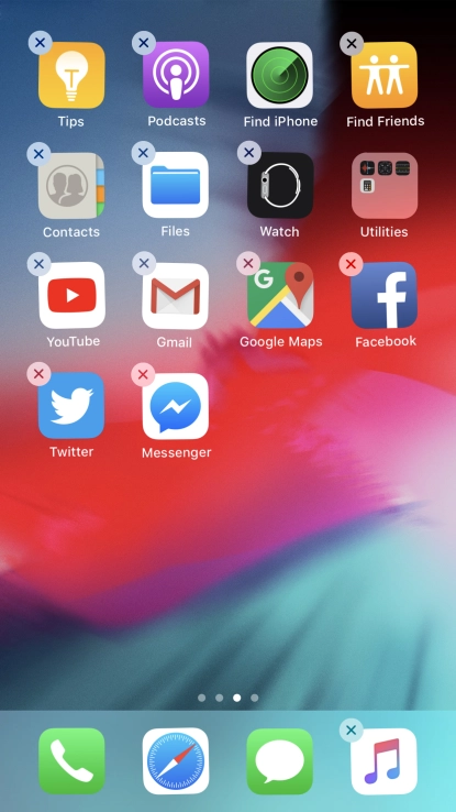 Press the delete icon.