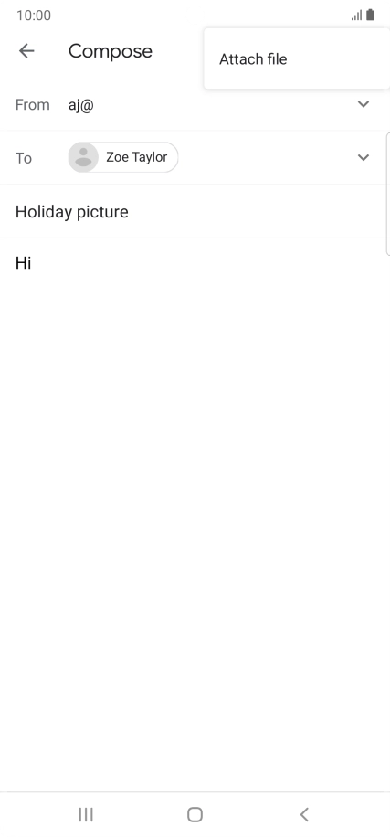 Press Attach file and go to the required folder.