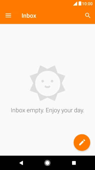 Slide your finger right starting from the left side of the screen.