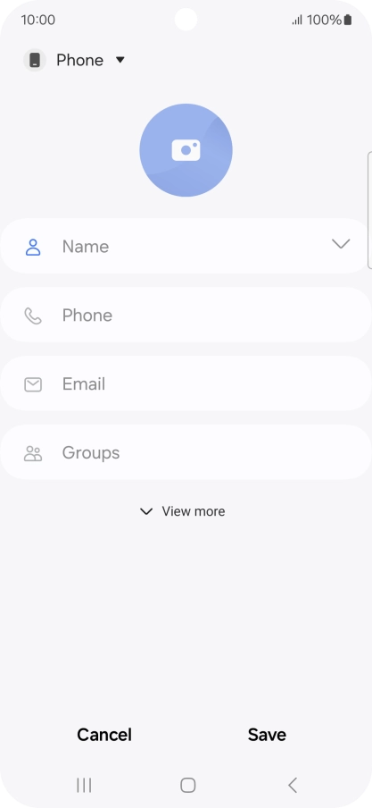 Press the address book drop down list.