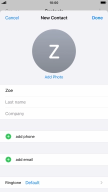 Press Last name and key in the last name.