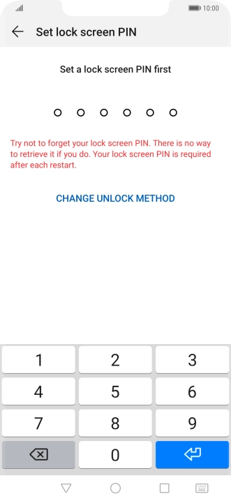 Press CHANGE UNLOCK METHOD.